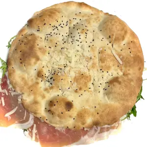 Focaccia Prosciutto Rucola bei Don Roberto Graz