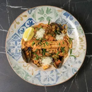 Frutti di Mare Pasta bei Don Roberto Graz