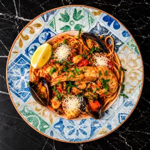 Frutti di Mare Pasta bei Don Roberto Graz