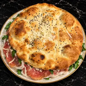 Focaccia Prosciutto Rucola bei Don Roberto Graz