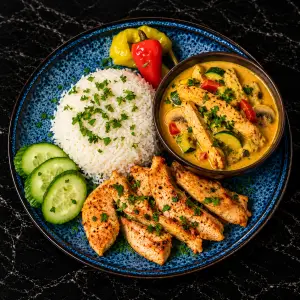 Reis mit Putenbrustfilet bei Don Roberto Graz