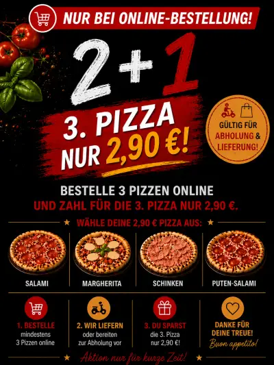 3. Pizza nur €2,90 bei Don Roberto Graz